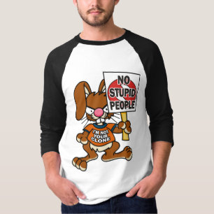 Ilsken kanin inget dumt folk 1 tee shirt