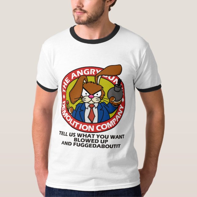 Ilsken kaninrivningskjorta 1 t-shirt (Framsida)