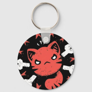 Ilsken Katt Emblem Nyckelring