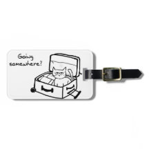 Ilsken katt i resväskan - rolig gåva för