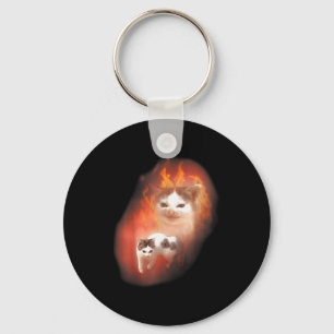 Ilsken Katt Meme Rolig Dum Katt Kattälskare Humor Nyckelring