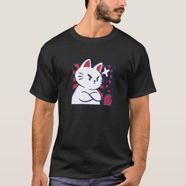 Ilsken katt t shirt (Framsida)