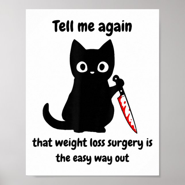 Ilsken katt viktminskningskirurgi Bariatrisk kirur Poster (Framsidan)