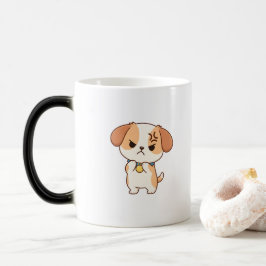Ilsken Kawaii Valp Söt Hund Tecknad Film Magisk Mugg