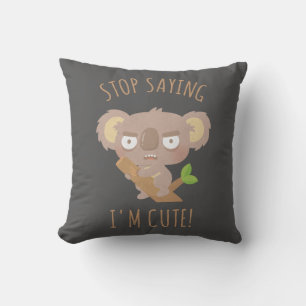 Ilsken Koalabjörn Inte Söt Rolig Kuddthrow Pillow Kudde