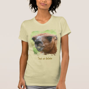 Ilsken Llama-ansikte Personligt T Shirt