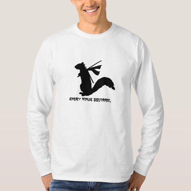 Ilsken Ninja ekorre T-shirt (Framsida)