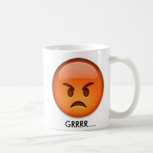 Ilsken och lycklig Emoji mugg! Kaffemugg