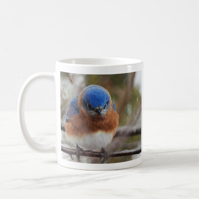 Ilsken östlig blåfågel kaffemugg (Vänster)