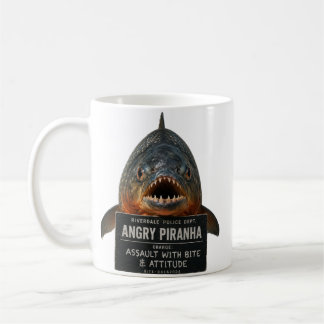 Ilsken Piranha Brottsfoto på Riverdale Polisen Kaffemugg