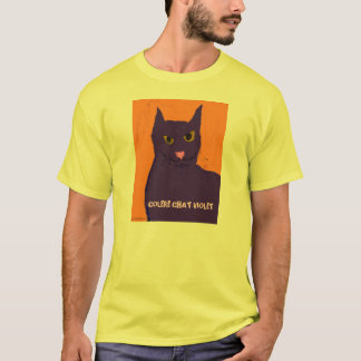 Ilsken purpurfärgad katt T Tee Shirt