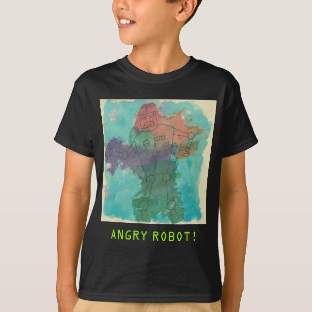 Ilsken robot t-shirt (Framsida)