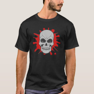 Ilsken skalle & blod Splat: Beställnings- skjorta T-shirt