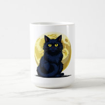 Ilsken svart katt