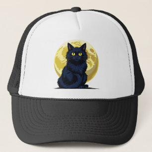 Ilsken svart katt keps