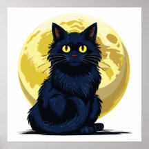 Ilsken svart katt