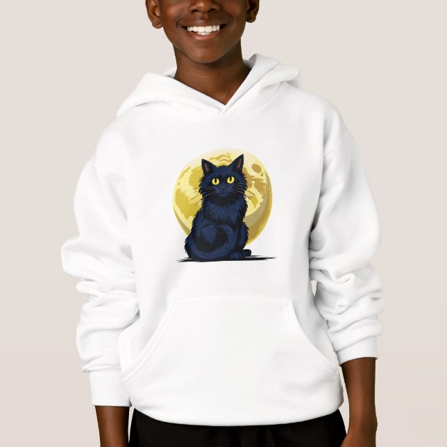Ilsken svart katt t shirt (Framsida)