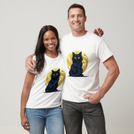 Ilsken svart katt t shirt