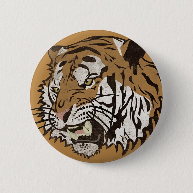 Ilsken tiger knapp (Framsida)