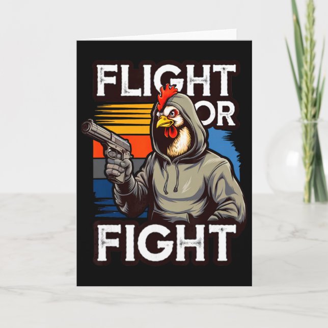 Ilsken Tuffing Kyckling Flykt Eller Kamp Respons R Kort (Framsida)