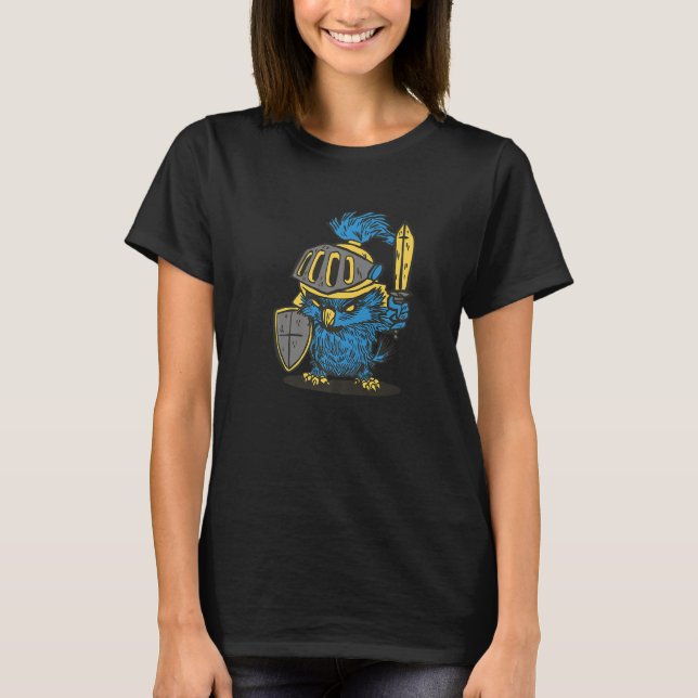 Ilsken Uggle Ridder - Medeltida Renässans Mässa Fe T Shirt (Framsida)