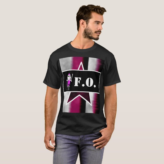 Ilsken utomjording rosa kille [ SKULLien ] T-shirt (Hel framsida)