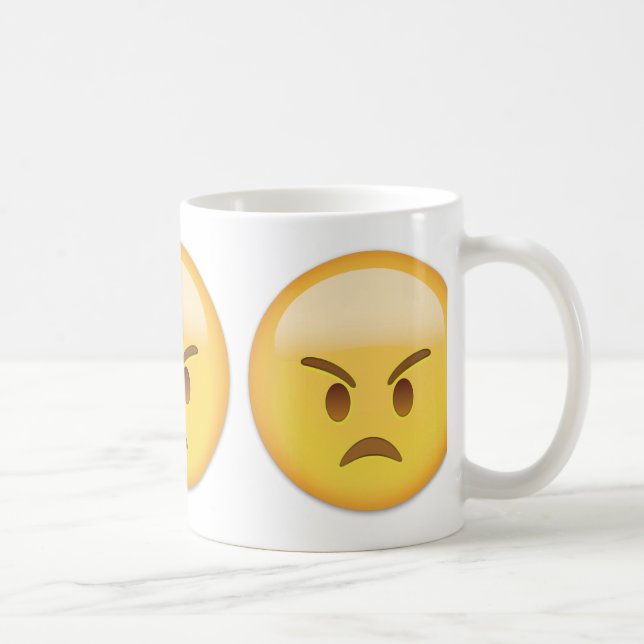 Ilsket ansikte Emoji Kaffemugg (Höger)