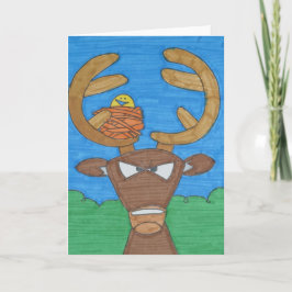 Ilsket bockhälsningkort kort