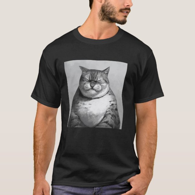ilsket katt, rolig katt 2 t shirt (Framsida)