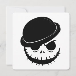 Ilsket skelett knäckfest Halloween-inbjudan Julkort