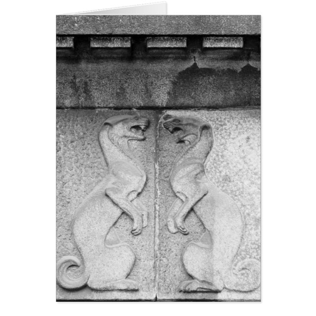 Ilskna danskavesslor hälsningskort (Framsidan)