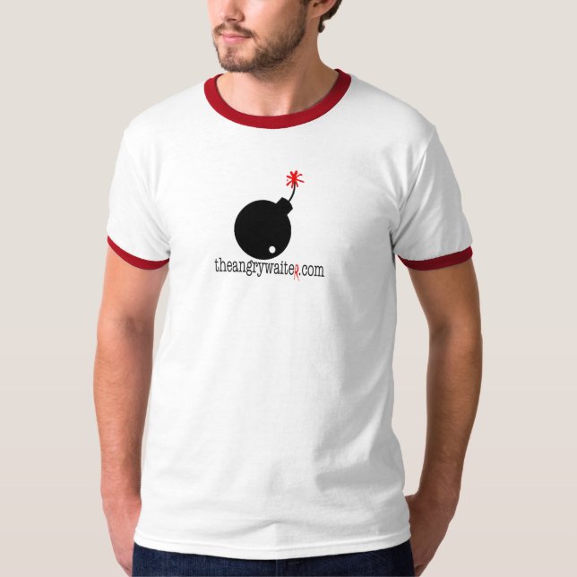 Ilskna den stora servitörringeren - bombardera t shirt (Framsida)