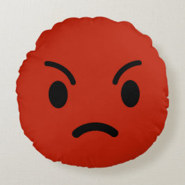 Ilskna Emoji Rund Kudde