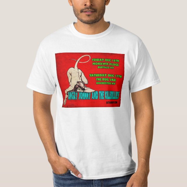 Ilskna Johnny & Killbilliesen @ kryp Jar-2 Tee Shirt (Framsida)