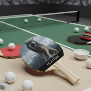 Ilskna Vargmonogram Vildmark Pingisracket