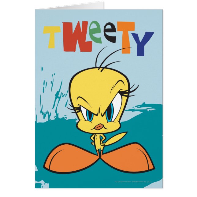 Ilskne TWEETY™ Hälsningskort (Framsidan)