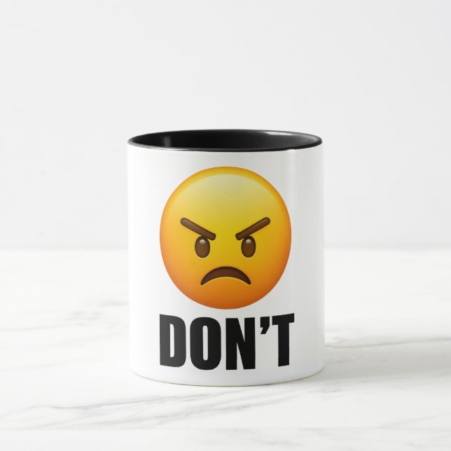 Ilskt Emoji INTE Klassisk Mugg (Center)