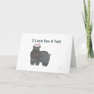 ILU Hippo I Kärlek, ditt kort