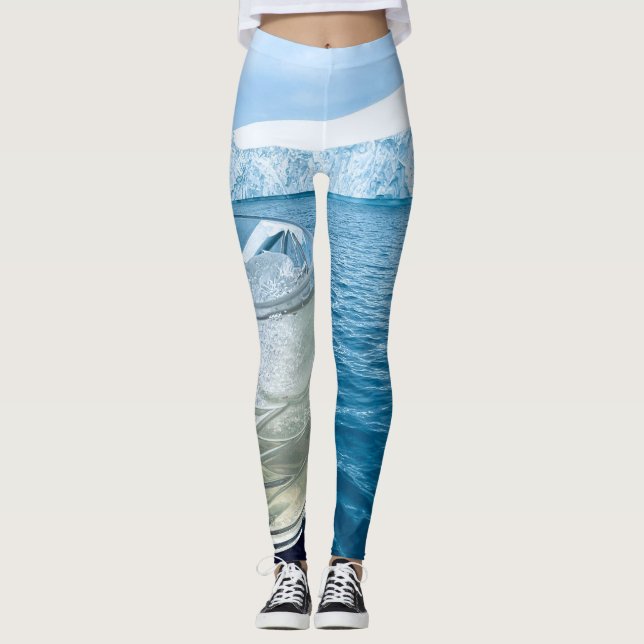 Ilulissat Green Iceberg Cocktails Arktis Roligt Leggings (Framsida)