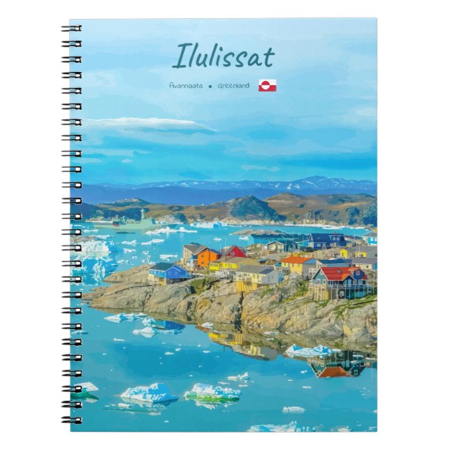 Ilulissat, Grönland - Isberg Stad Anteckningsbok (Framsidan)