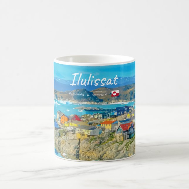 Ilulissat, Grönland - Isberg Stad Liten Kaffemugg (Center)