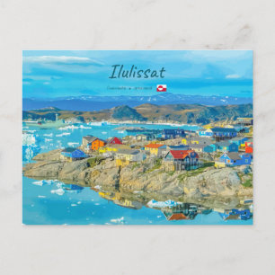 Ilulissat, Grönland - Isberg Stad Vykort