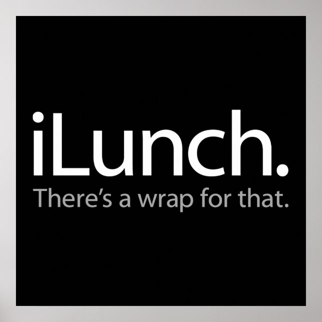 iLunch - Det finns en Wrap för det (Vit) Poster (Framsidan)