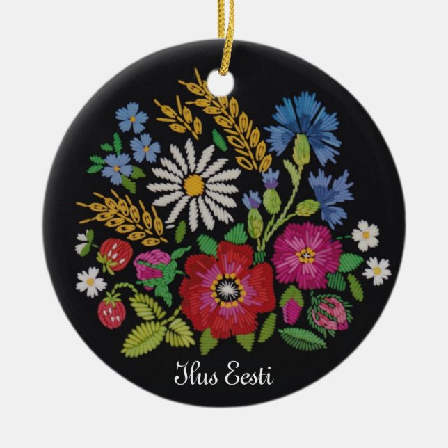 Ilus Eesti - härlig Estland julprydnad Julgransprydnad Keramik (Framsidan)