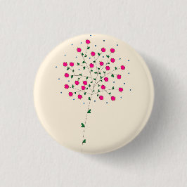 Ilustração Moderna e Radiante com Flores Rosa Knapp