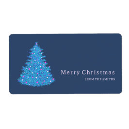 ilustración de árbol de Navidad azul Fraktsedel