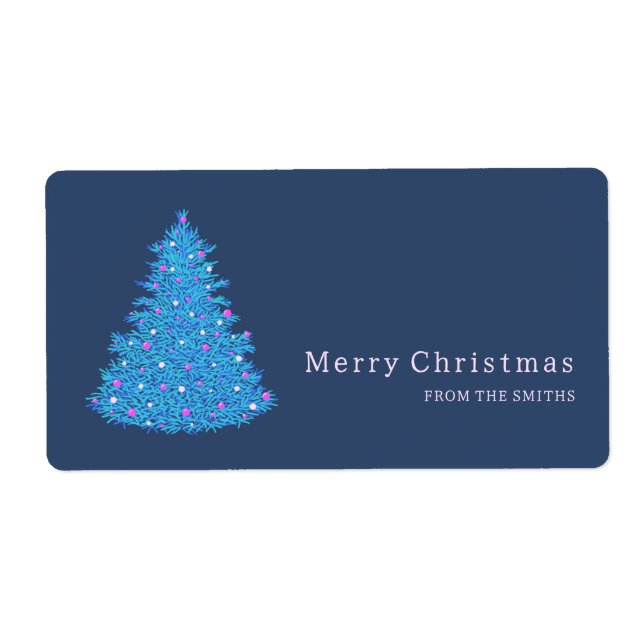 ilustración de árbol de Navidad azul Fraktsedel (Framsidan)