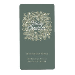 ilustración hojas abeto corona de Navidad verde Fraktsedel