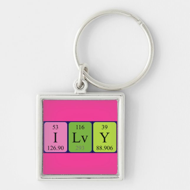 Ilvy Periodisk nyckelring bord namn (Framsidan)
