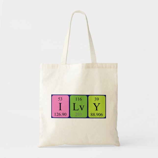 Ilvy Periodisk påse bord namn Tygkasse (Framsidan)